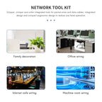 Well Made-Network Cable Tester RJ45 Crimp Tool Kit CAT5 CAT5E CAT6 Crimping Tool Kit, 50PCS RJ45 CAT6 Connector Plug