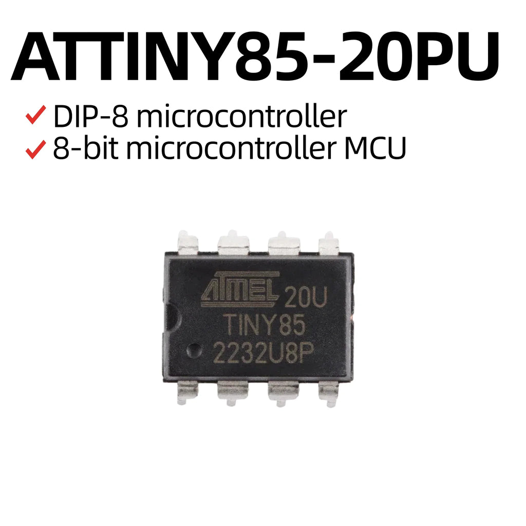 1/5/10PCS ATtiny85-20PU DIP-8 ATTINY85 DIP8 85-20PU ATTINY85-20 20U TINY85 DIP 8-bit AVR Microcontroller Chip IC New Original