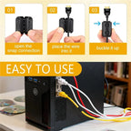 AY14 -60Pcs Ferrite Chokes Ferrite Beads Snap On RFI Noise Suppressor Cable Clip For 3.5Mm 5Mm 7Mm 9Mm 13Mm Diameter Cable