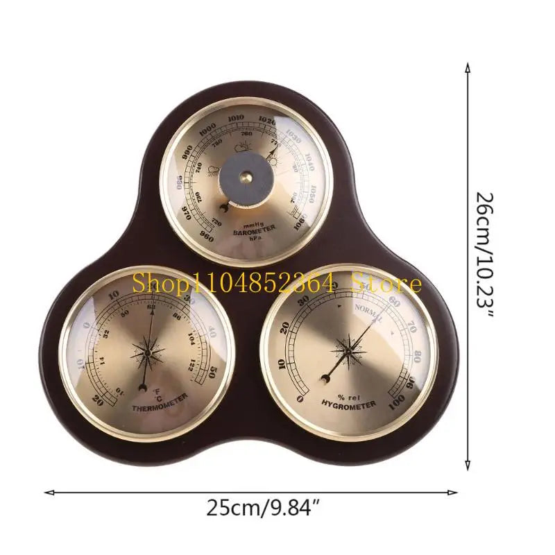 Multifunction Household Barometer Pressure Gauge Weather Station Durable Wall Hanging Atmospheric Thermometer Hygrometer