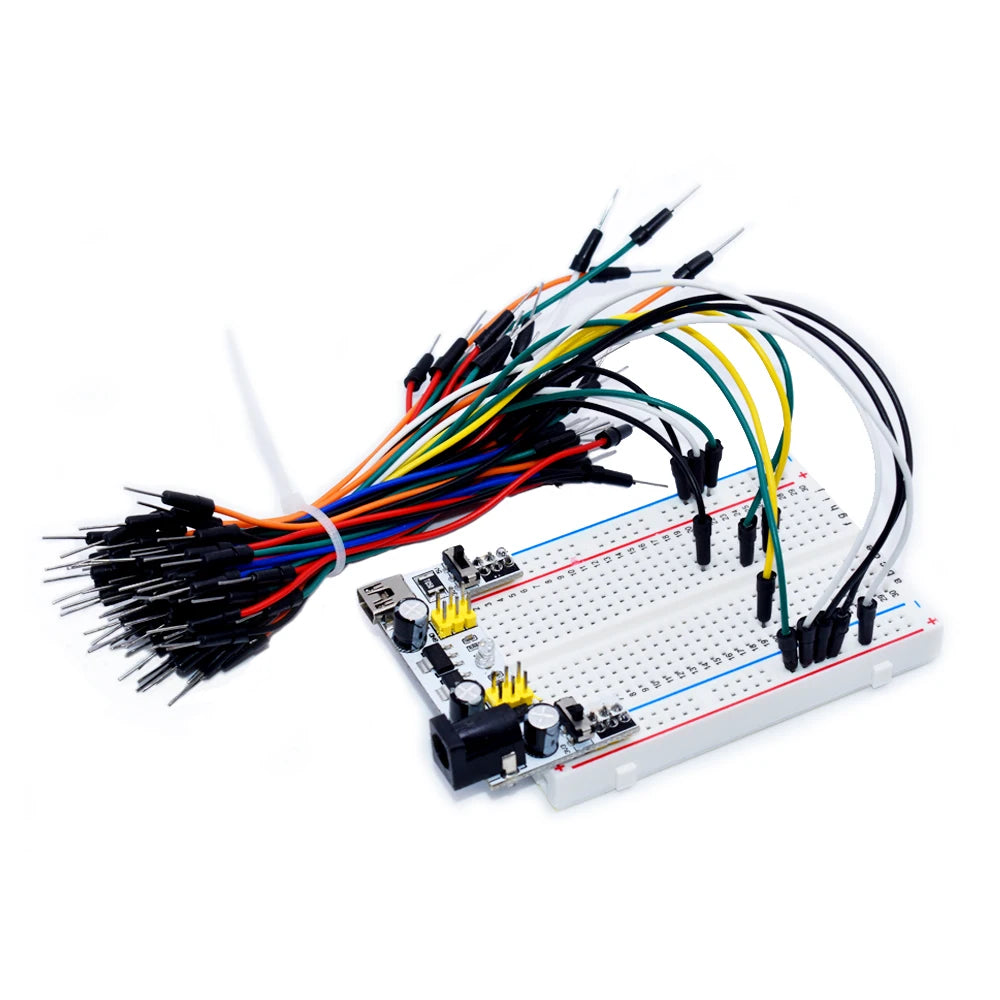 Stock MB102 Breadboard 400 830 Point Solderless PCB Bread Board Test Develop DIY for Arduino Laboratory SYB-830
