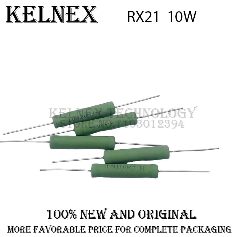 5pcs RX21 10W Wire Wound Resistance 5% 1R 10R 100R 1K 10K 12K 15K 18R 20R 22R 24R 27R 30R 33R 36R Resistor