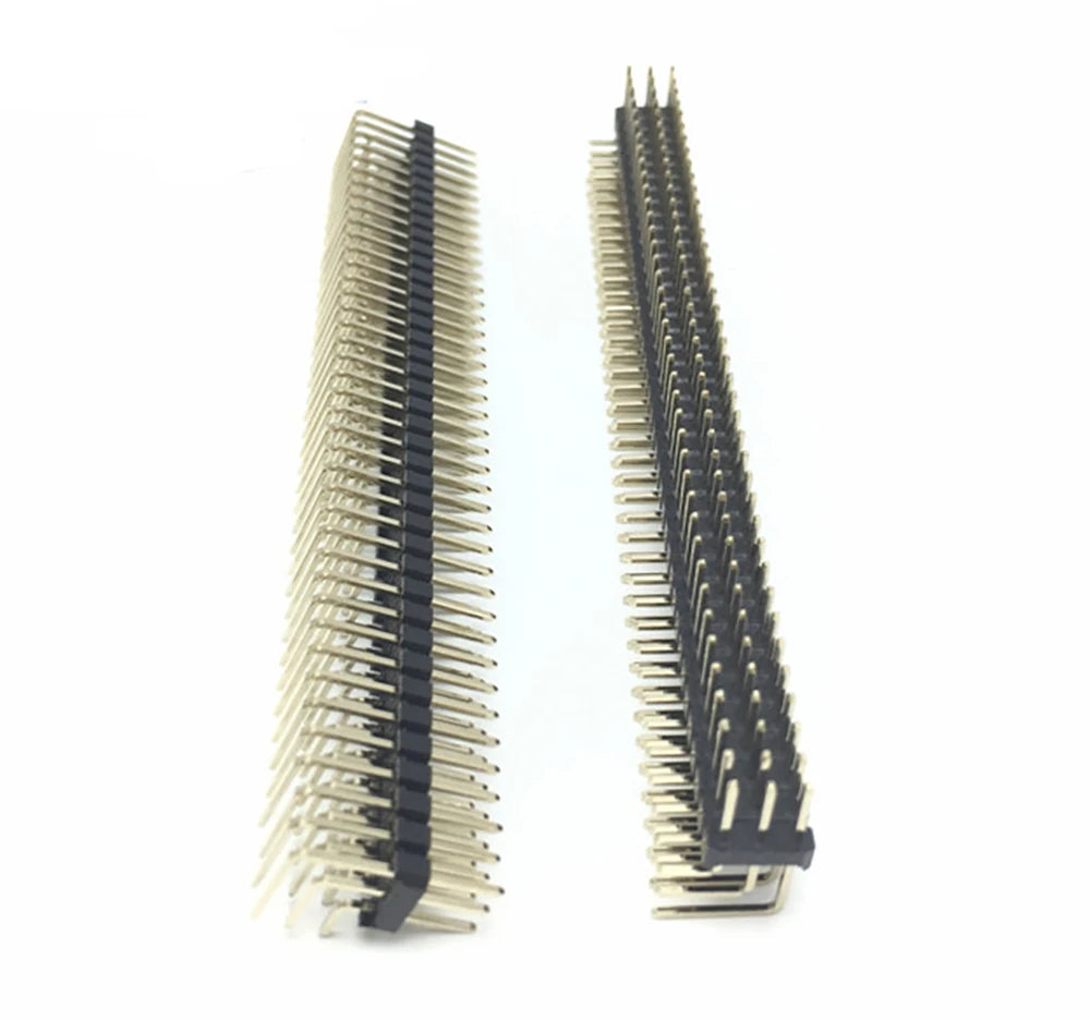 5pcs 2.54mm 3*40P Triple Row Straight 90D Right Angle R/A Breakaway Rohs Gold PCB Male Female Pin Header Connector 3x40pin