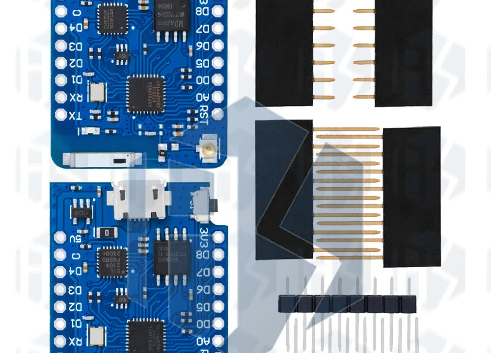 1PC ESP8266 Module for WeMos D1 Mini Pro – NodeMCU Board with 4M/16M Flash, CP2104 & External Antenna (for Arduino-Compatible)