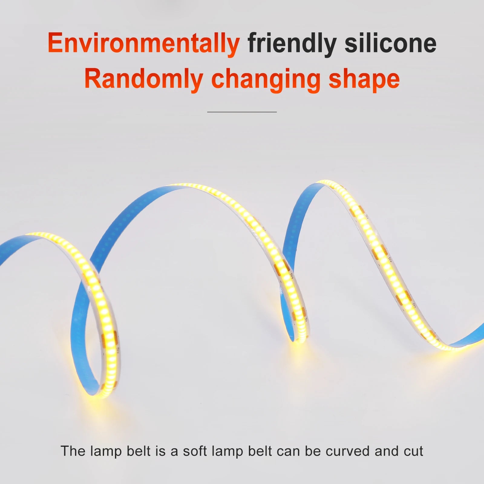 New USB COB Strip Light 5V 320Leds/m Blue/White/Red/Green Flexible Adhesive Tape Night Lighting TV Backlights Home Decor 3M 5M