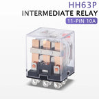 2PCS Miniature Coil General Electromagnetic Intermediate Relay Switch HH52P 53P 54P 62P 63P LED 12/24VDC 110/220VAC