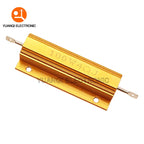 50W 100W Aluminum Power Metal Shell Case Wirewound Resistor 0.01R 100K 1 4 6 7 8 10 20 200 500 1K 3.3K 10K ohm resistance RX24
