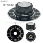 2pcs A01 A02 A03 A04 A05 Silver Tone Top Potentiometer Volume Control Rotary for 6.35mm Shaft Guitar Volume Knob