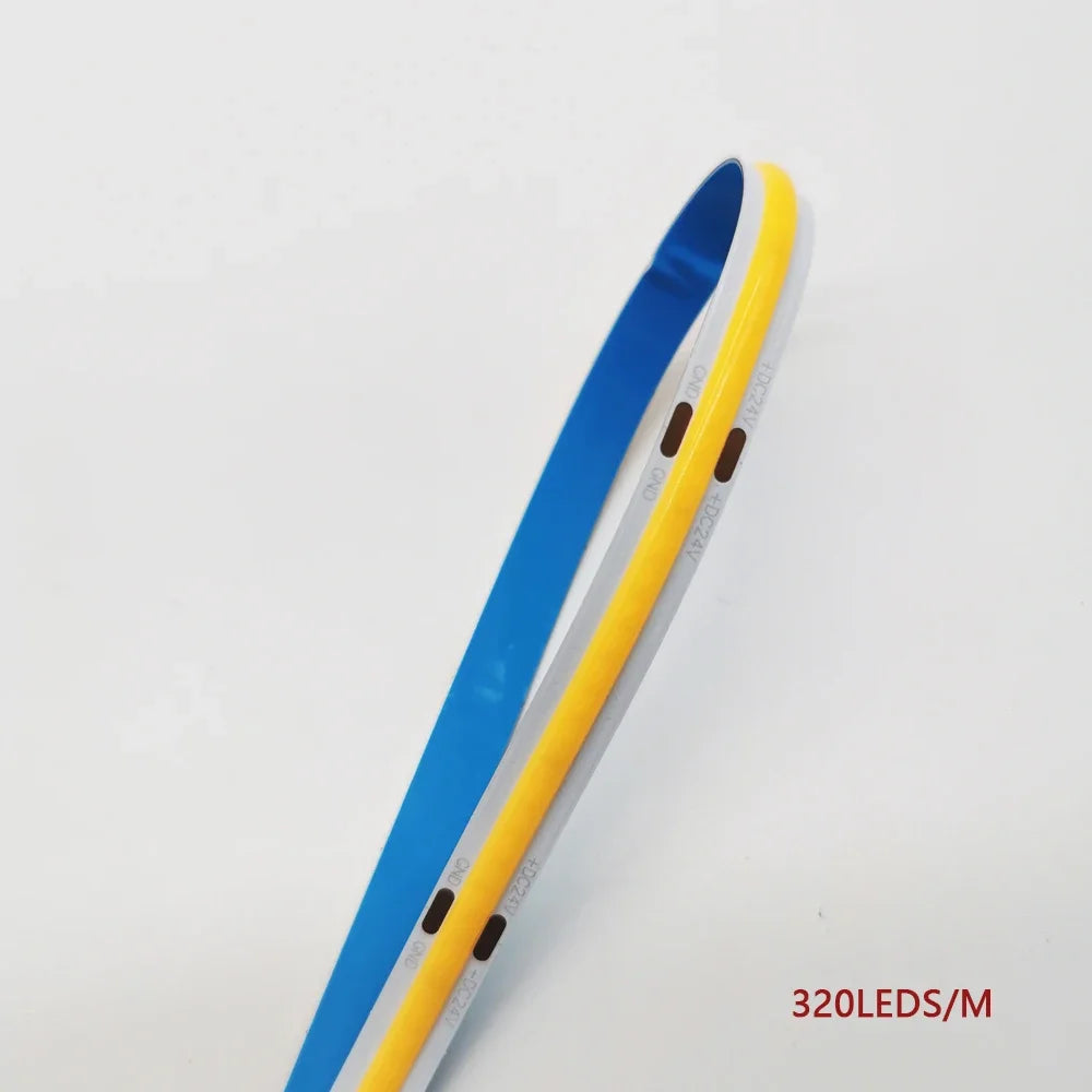 1-10M COB LED Linear Strip Lights RA90 320/608/640/840leds High Density Flexible FOB COB Dimmable Light DC24V DW/CCT/RGB/RGBCCT