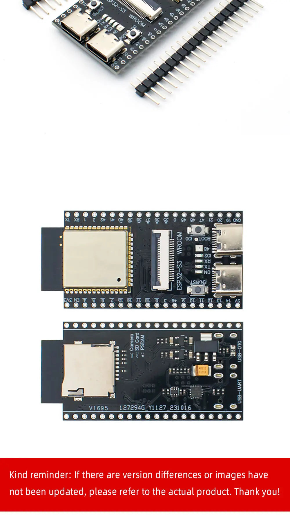 WAVGAT ESP32S3 ESP32-S3 WROOM N16R8 CAM Development Core Board Module OV2640/5640/OV3660 Camera Wireless WiFi+Ble Module
