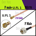 10/100Pcs F Female To UFL 1  MHF4 antenna cable rf 1.13 0.81 RG178 cable F female male cable to U.FL 1 tail fiber cable assembly