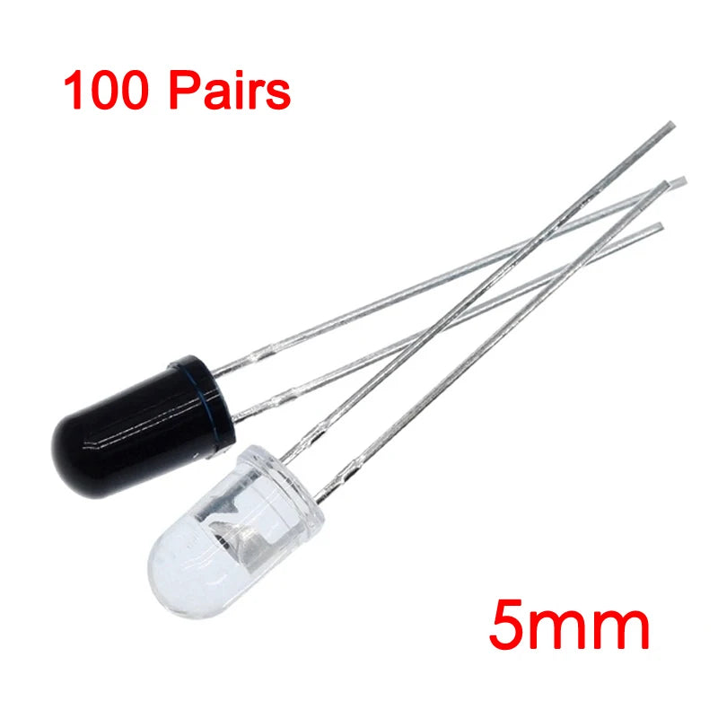 10/50/100 Pairs 5mm 3mm 940nm Infrared Emitter And Receiver Diode LED Pair 301A for Sensor Module