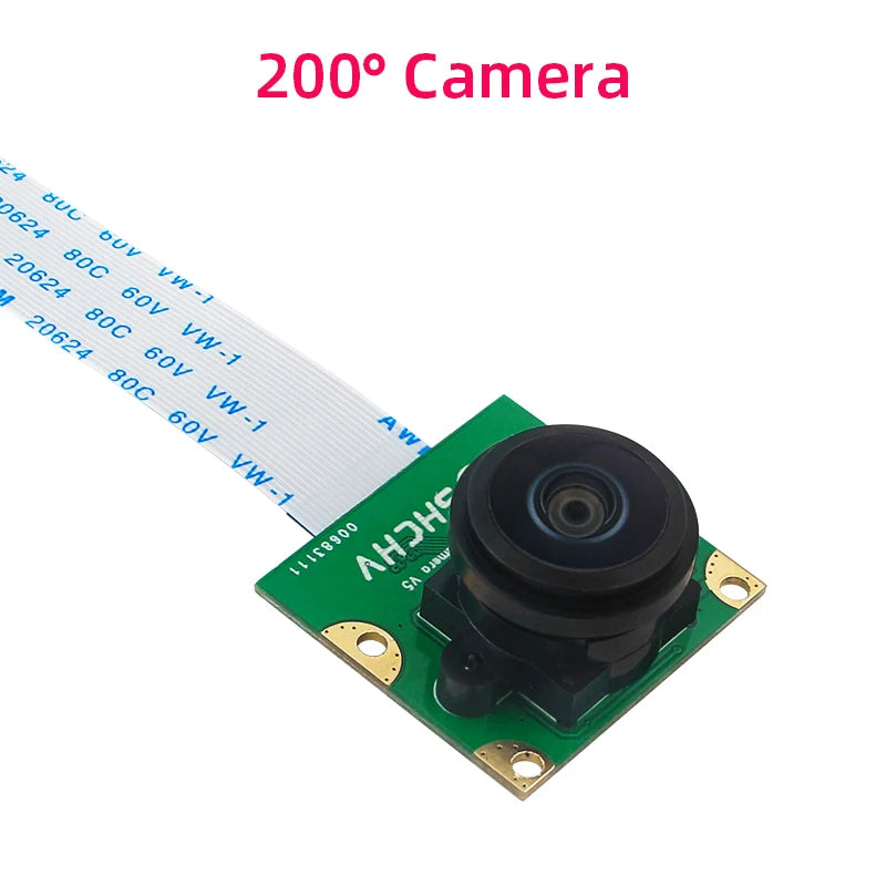 Raspberry Pi 5 8MP Camera IMX219 Sensor 77° 130° 200° FOV Fisheye MINI CSI Interface with 15cm FFC for RPI 5 Pi5