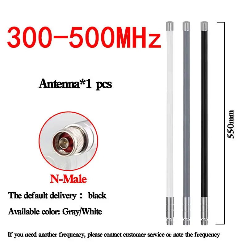 20-500 MHZ Antenna, 100-300 MHZ, 300-500 MHZ Full-Band Fiberglass Antenna, N Male Head OMNI LoRa Module Antenna, Supports Custom
