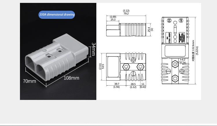 50A 120A 175A 350A (1pc) quick plug battery charging connector for DC power tool motorcycles  plug connector
