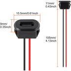 5/10PCS Type-C Female Chassis Waterproof 2P Solder Wire Type USB C Pigtail Cable Extension Power Cable USB-C Plug to 2 Pin Bare
