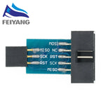 10Pin To 6 Pin Adapter Board+ USBASP USBISP AVR Programmer USB ATMEGA8 ATMEGA128 ATtiny/CAN/PWM 10Pin Wire Module DIY