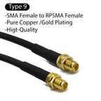 RG58 SMA Male to SMA Female 50ohm Coaxial Cable Low Loss RF Coax Assembly WiFi Antenna Extension Cable Connector Adapter Pigtail