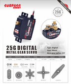 SURPASS HOBBY 9G 17G 25G 6KG 9KG 15KG 20KG Metal Gear Digital Motor RC Servo for Car Plane Robot Boat Model Wltoys Axial SCX24