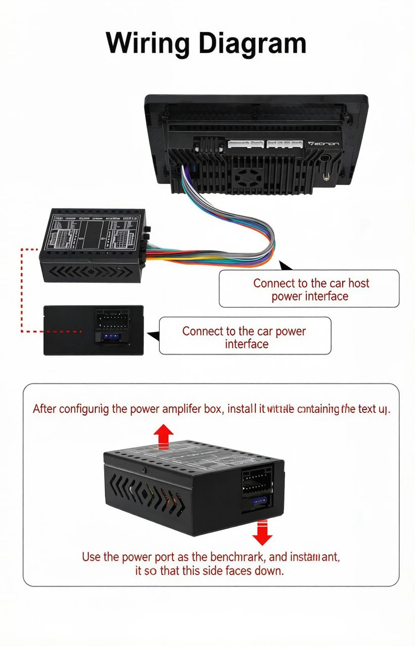 DSP Amplifier DC 12V High-Fidelity Audio Stereo Digital Audio Processor After 4x60w For To Android Navigation Locomotive