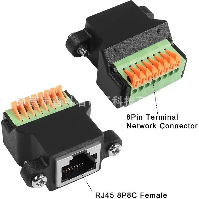 Rj45 to Screw Terminal Block 8P Connector Ethernet Rj45 Male Female to 8 Pin Screw Terminal Network Adapter Cable For CCTV DVR