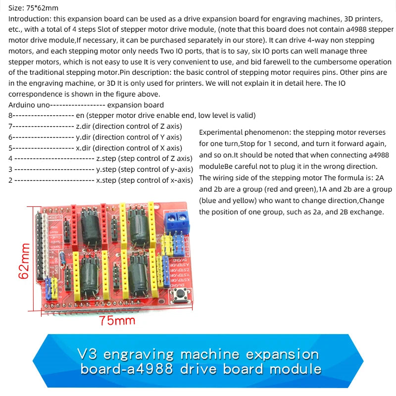 1PCS 3D Printer Accessories A4988 Stepper Motor Driver Module DRV8825 Stepper Motor Driver Expansion Board