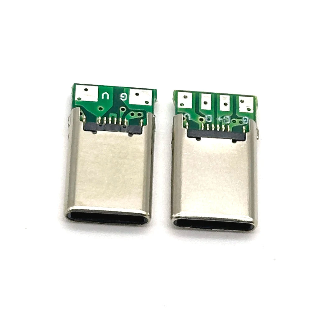 USB 3.1 2Pin 4Pin Type C Male Connectors Jack Tail 16P USB Male Plug Electric Terminals Welding DIY Data Cable Support PCB Board
