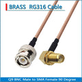 Q9 BNC Female O-ring Waterproof Bulkhead Washer Nut to SMA Male Pigtail Jumper RG316 extend Cable low loss RF Connector