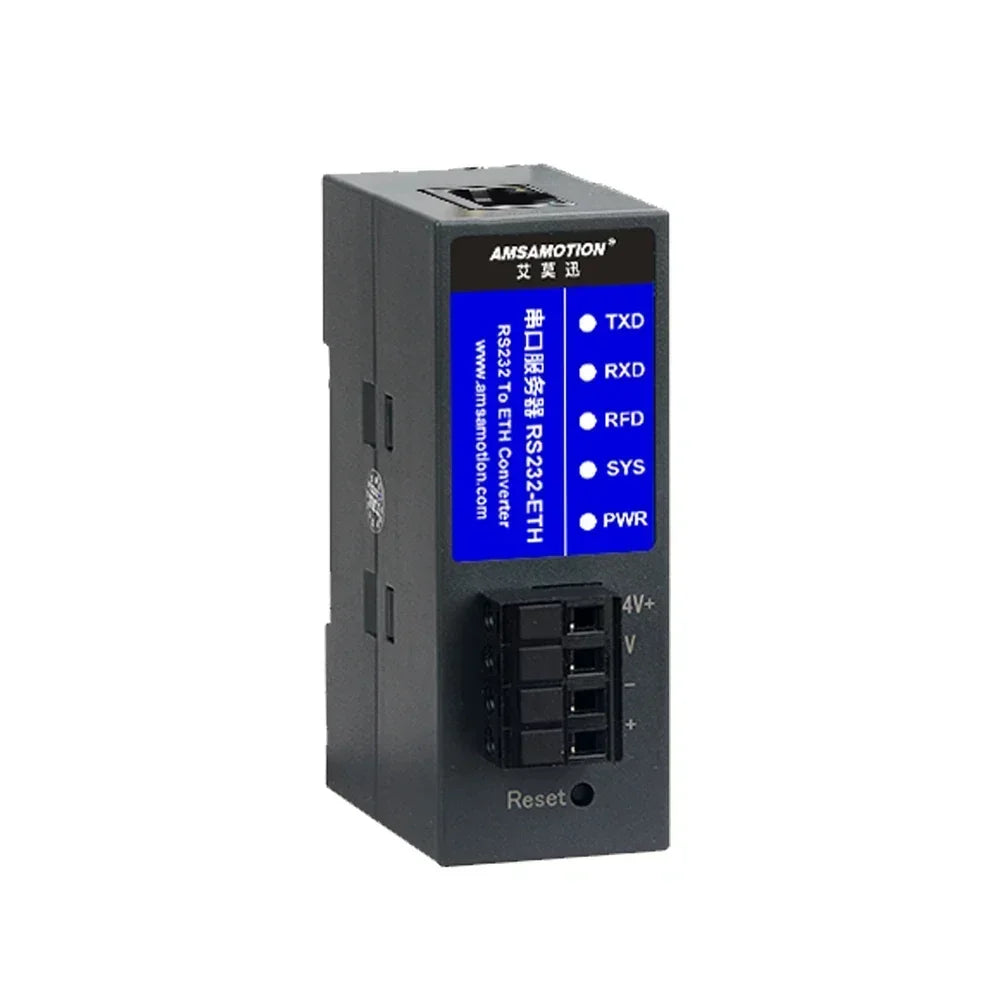 Din Rail RS232 RS485 RS422 to Ethernet Serial Server Module ETH Converter IOT 232-485-422-ETH Signal RTU to Modbus TCP Network