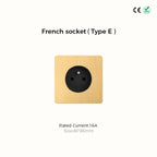 Avoir Gold Rocker Toggle Switch Brass Lever Switch Home Accessories Cat6 Type C EU Sockets And Switches 220V Push Button 86 Type