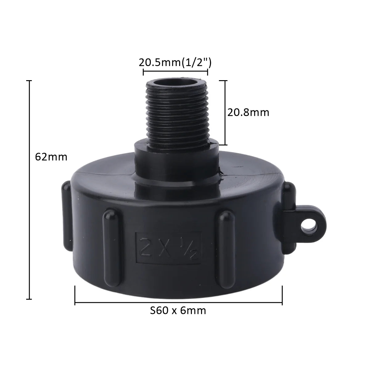 1000 Liter IBC Tank Adapter S60 x 1/2" 3/4' 1" 1.5 2" S100 Thread Connector Ton Barrel Joints IBC Tank Fitting