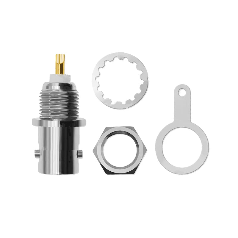 BNC Female Socket Solder Connector Chassis Panel Mount Coaxial Cable For Welding Machine Parts Monitor Accessories