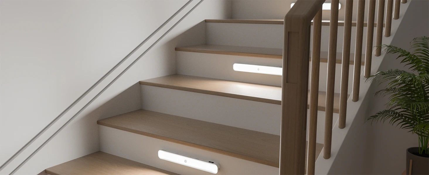 WILLED Under Cabinet Lights Rechargeable Battery Display 60 LED Touch Light Bar Motion Sensor Light Closet Light Night Lights