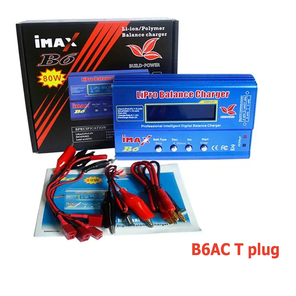 Imax B6 AC RC Charger 80W B6AC 6A Balance Charger Digital LCD Screen Li-ion LiFe Nimh Nicd PB Lipo Battery Discharger