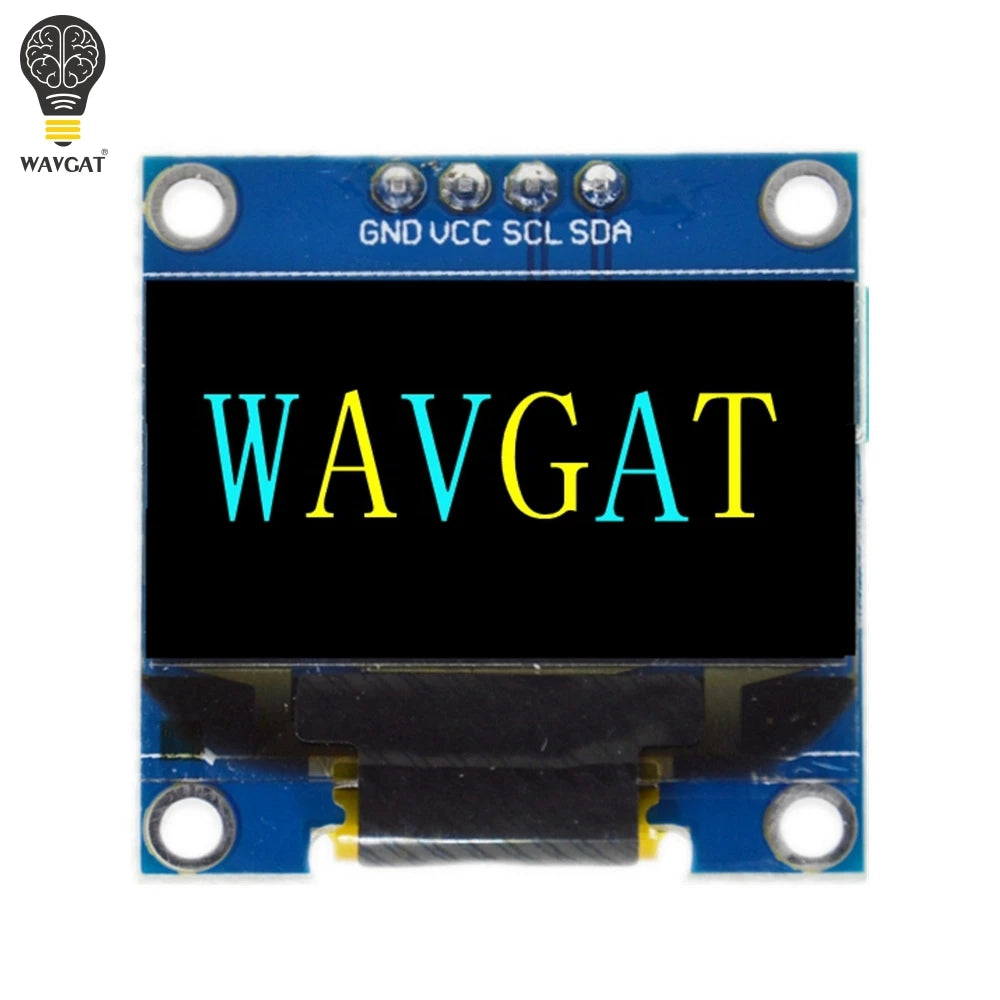 0.96 inch OLED IIC Serial White Display Module 128X64 I2C SSD1306 12864 LCD Screen Board GND VCC SCL SDA 0.96" for Arduino Black