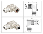5/10/20 Pcs M12 4/5/6/8/12/17 Pin Shielded Sensor Connector Male Female Metal Assembly Aviation Plug