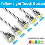 Metal touch sensor switch Stainless steel button jog delay self-locking IP68 waterproof 16/19/22/30mm
