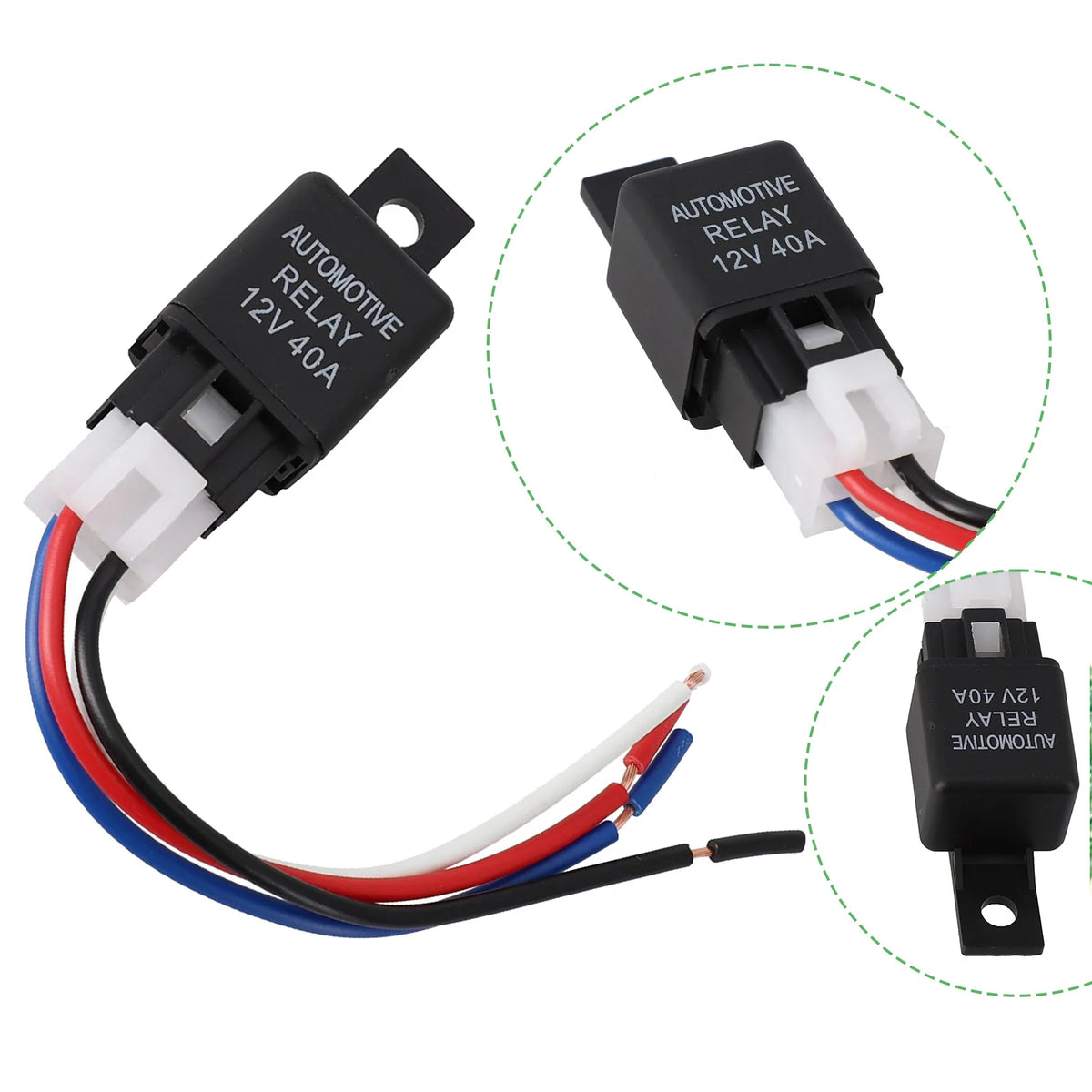 Reliable 12V 40A Car Automotive Relay 4 Pin SPST Contact Type Suitable For Strobe Lights Fog Lights Car Alarms And More