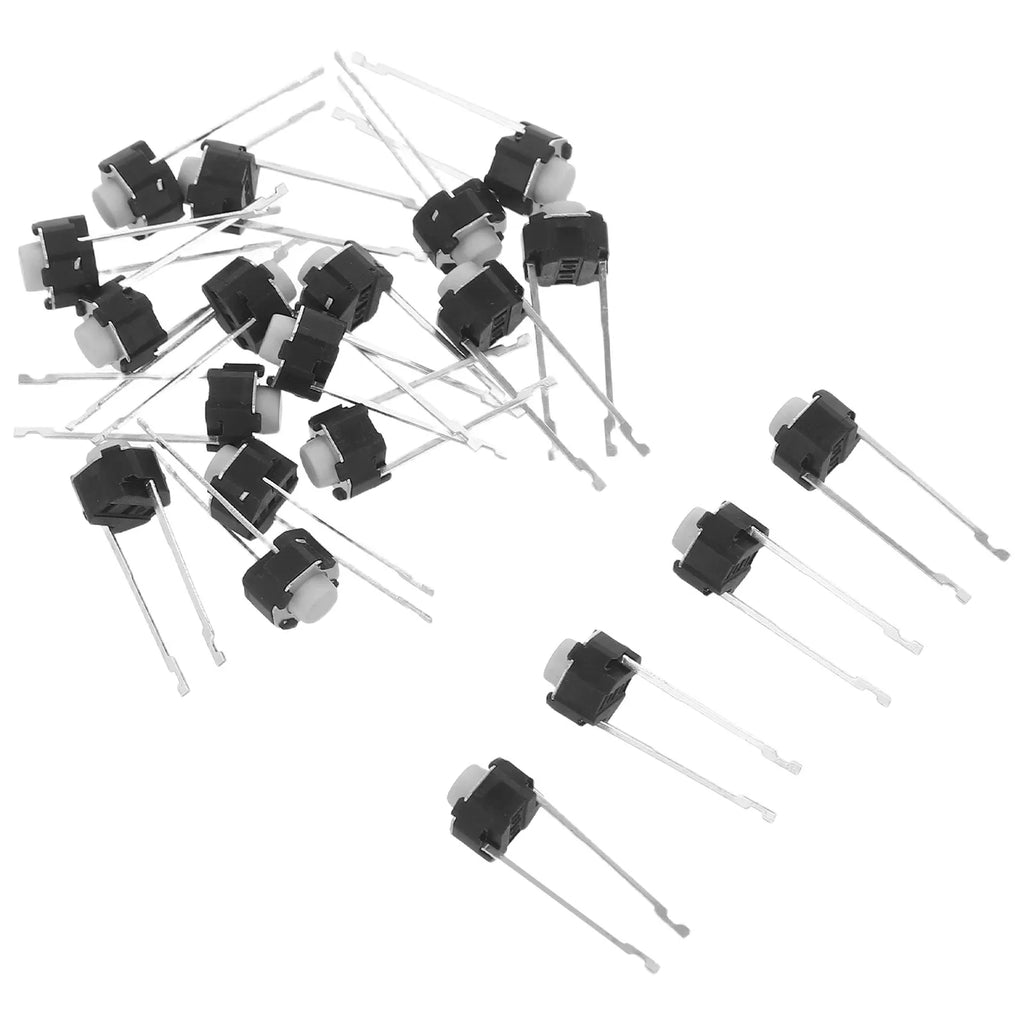20Pcs Micro Tactile Push Button Switch Small Momentary 2 Pin Round Surface Mount Perfect Breadboard Electronics Switch Kit