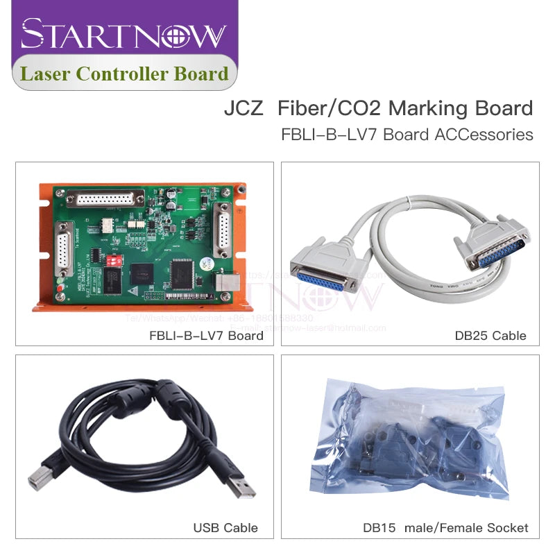 Startnow JCZ Control Card Fiber CO2 UV Laser Marking Machine Universal FBLI-B-LV7 Control Board Ezcard For Laser Marking Machine