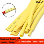 1~10m 2:1 Heat Shrink Heat Shrink Tube Yellow Diameter 0.6~80mm Wire Cable Repair Wrap Sleeving DIY Waterproof Polyolefin Tubing