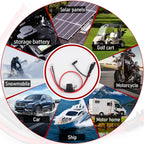 Double SAE Quick Release Cable Adapter Extension Solar Cable SAE to O-ring Connector Extension Cable for Battery Charger Maintai