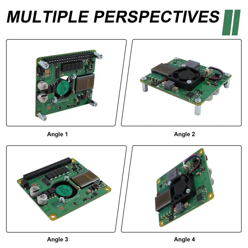 M52K-For Raspberry Pi Poe+ HAT Expansion Board- Cooling Fan Included, For Raspberry Pi 4B/3B+ Poe+ HAT 802.3Af/At
