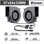 Gdstime 40mm 50mm DC 5V USB 60mm 70mm TV Box Cooling Fan 120mm 140mm Brushless AV Receiver Cooler w 2 in 1 USB Controller Cable