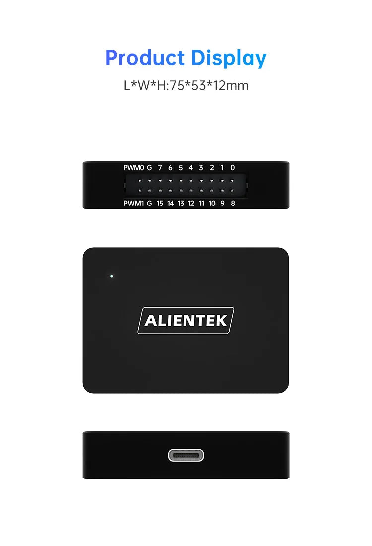 ALIENTEK Logic Analyzer DL16 250MHz Max Sample Rate 16Channels Logic Analyzer Tools ARM FPGA Debug Protocol Decoding Software