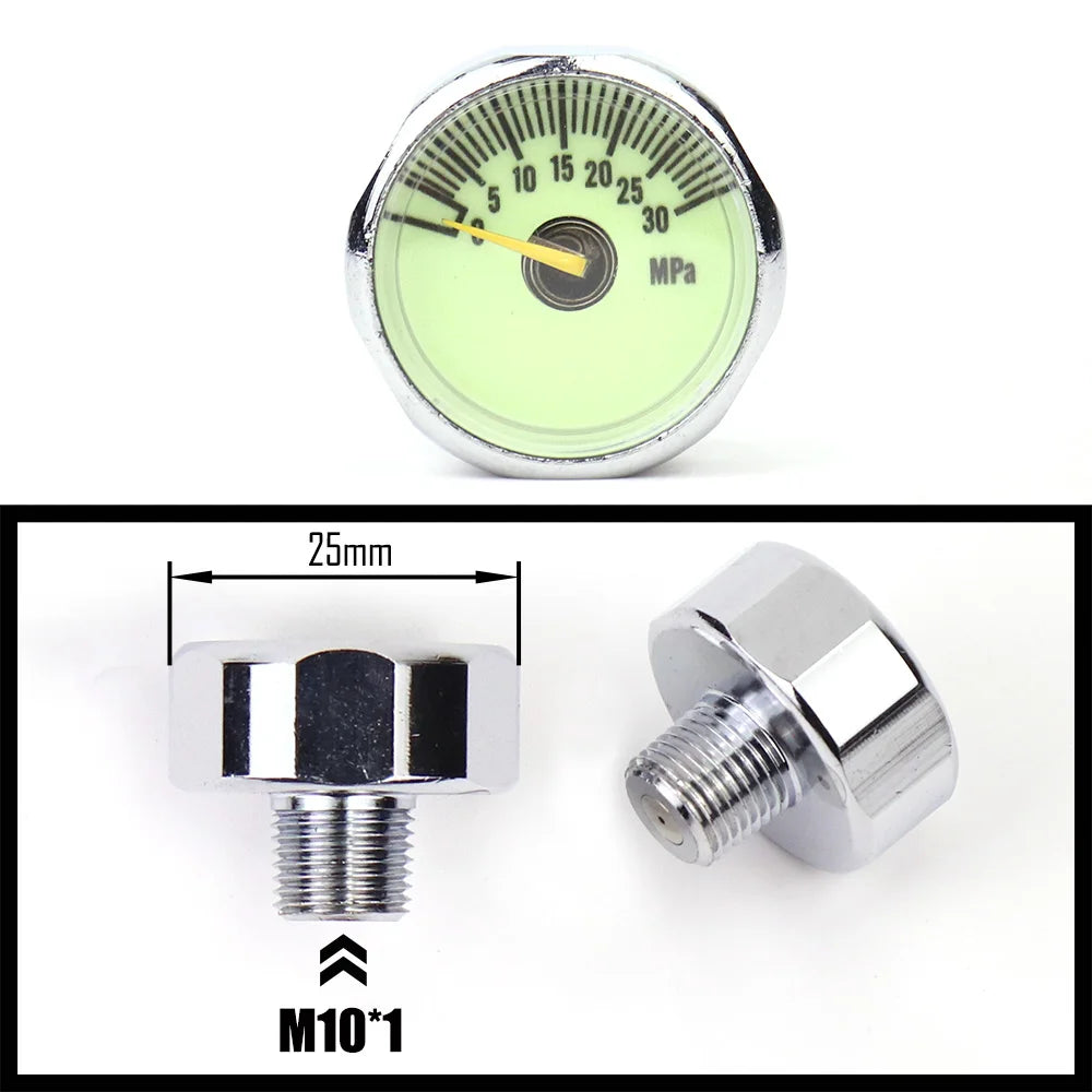 Air Mini Micro Pressure Gauge Manometre Manometer | Thread 1/8BSP(G1/8) 1/8NPT M10 M8 | 30PSI 300PSI 5000PSI 6000PSI 350BAR