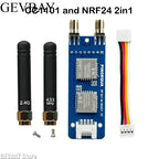 2-in-1 Wireless Communication Module Without RF Chip, Compatible with M5Stack StickCPlus,NRF24 2.4GHz & CC1101 433MHz Base Board