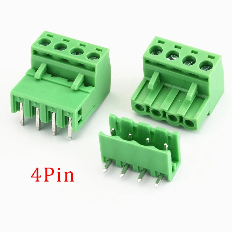 5Pair 5.08mm Pitch 2EDG Straight Pin PCB Screw Terminal Block 2/3/4/5/6/7/8/9/10/12Pin 300V 10A Wire Connector Plug-in Socket