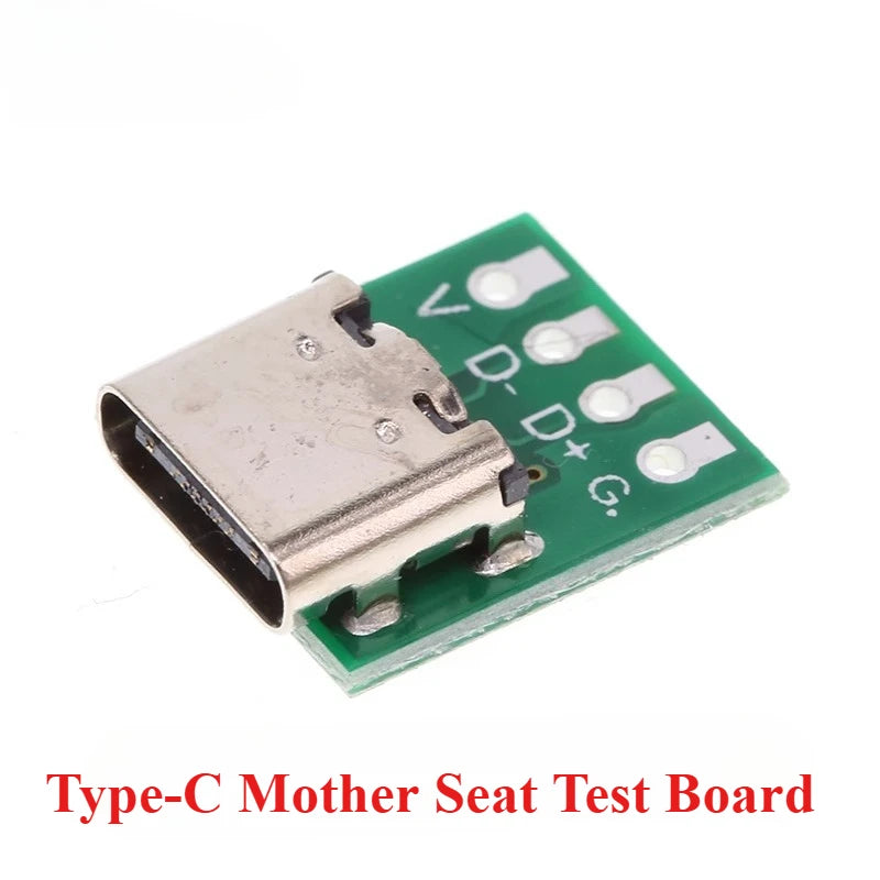 1/5/10Pcs TYPE C USB 3.1 Type C Connector 16 Pin Test PCB Board Plate Adapter Socket For Data Line Wire Cable Transfer