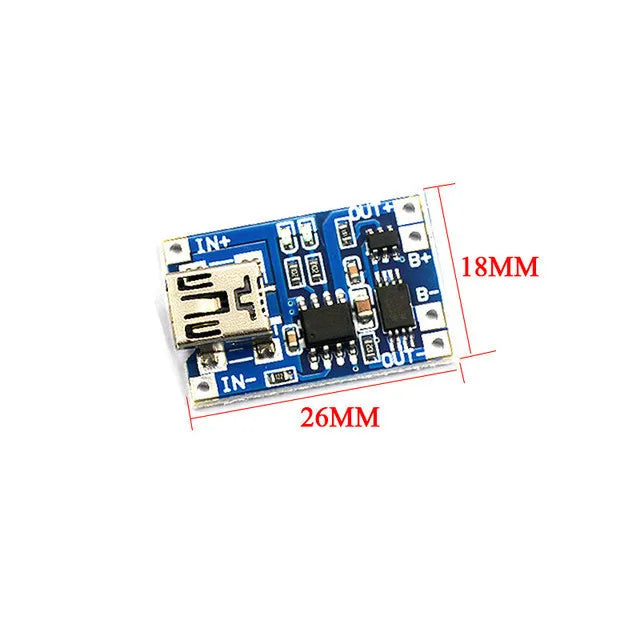 5PCS 5V 1A Micro USB 18650 Type-C Lithium Battery Charging Board Charger Module+Protection Dual Functions TP4056 18650 MINI USB